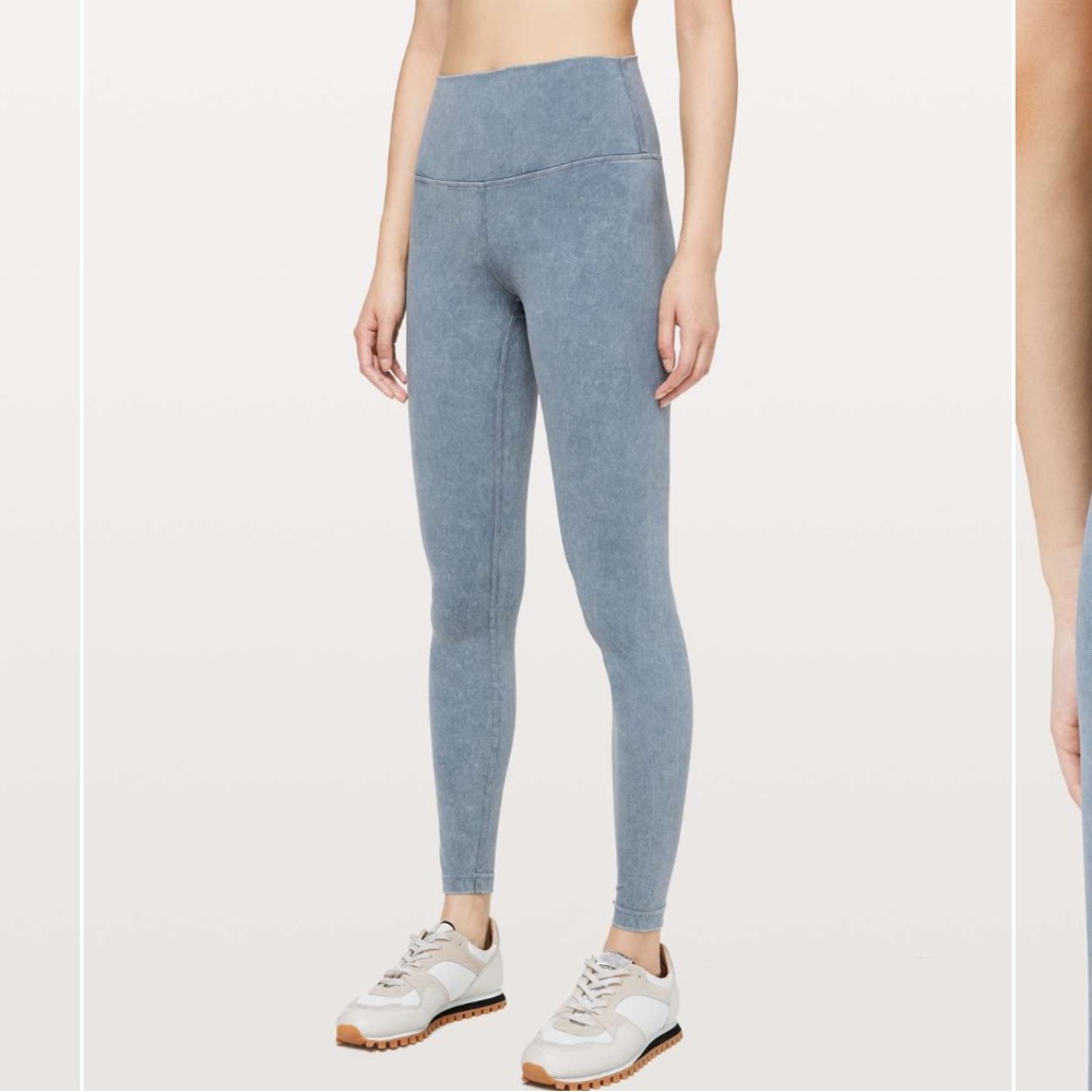 LULULEMON Wunder Under In Washed Moon‎ Blue Size 4